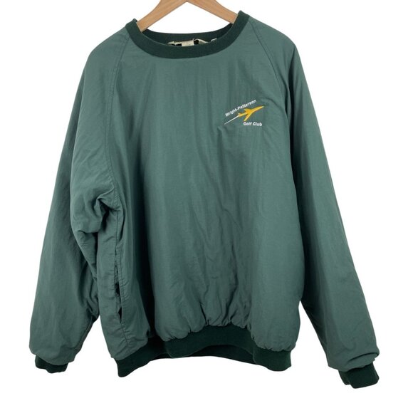 Duckster Wright-Patterson Golf Club Green Quilted Pullover Sweatshirt Mens Large - Picture 1 of 9